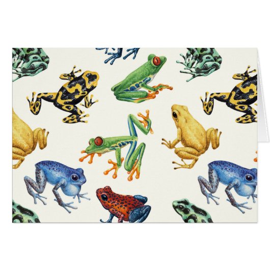 Frogs on natural white cards (Front Horizontal)