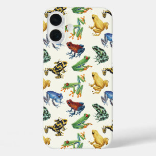 Frogs on natural white iPhone 16 plus case