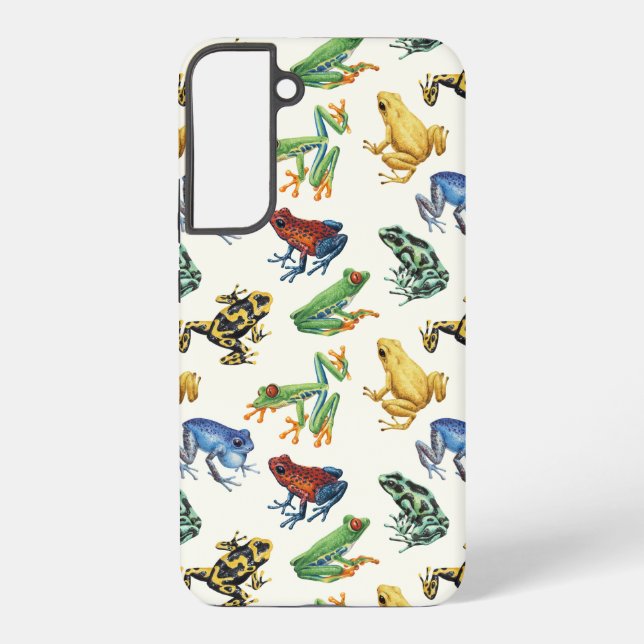 Frogs on natural white samsung galaxy case (Back)