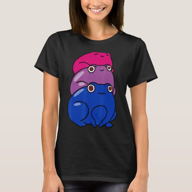 Frogs Pile Bisexuality Flag Bisexual Lgbt Pride Mo T-Shirt (Front)