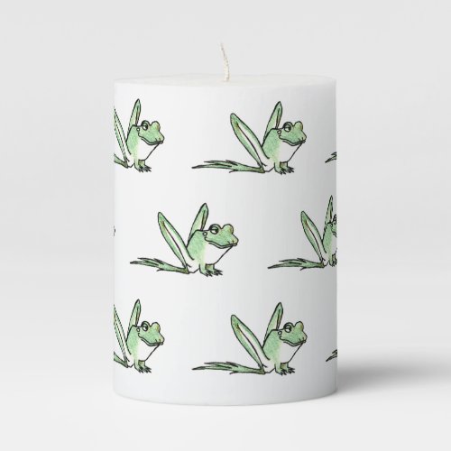 Frogs Pillar Candle