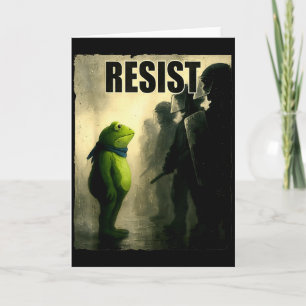 Frogs Resist Portland Frog Protest Vintage Activis Card