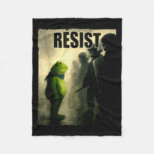 Frogs Resist Portland Frog Protest Vintage Activis Fleece Blanket