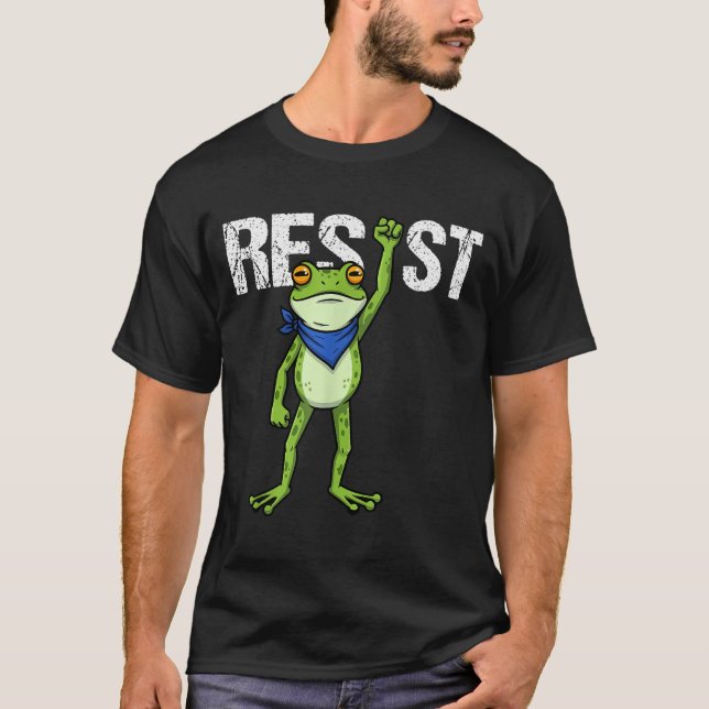 Frogs Resist - Rtland Frog Protest Funny  T-Shirt (Front)