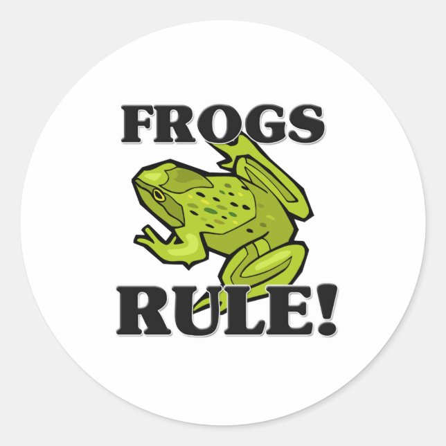 FROGS Rule! Classic Round Sticker (Front)