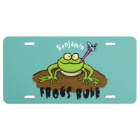 Frogs rule funny green frog cartoon 