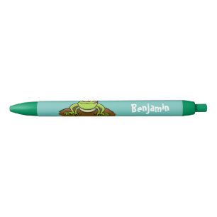 Frogs rule funny green frog cartoon pen