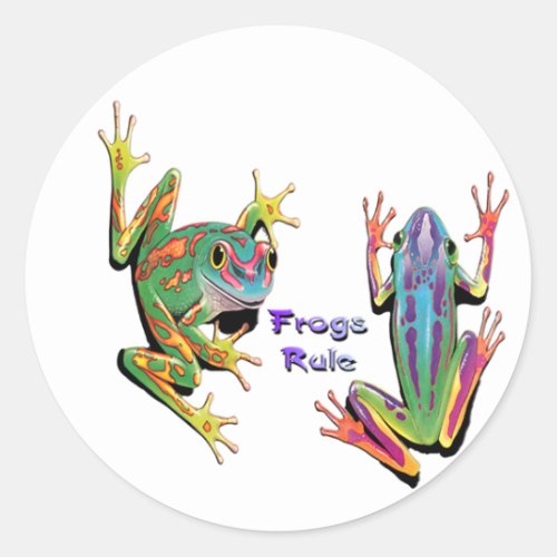 Frogs Rule Stickers