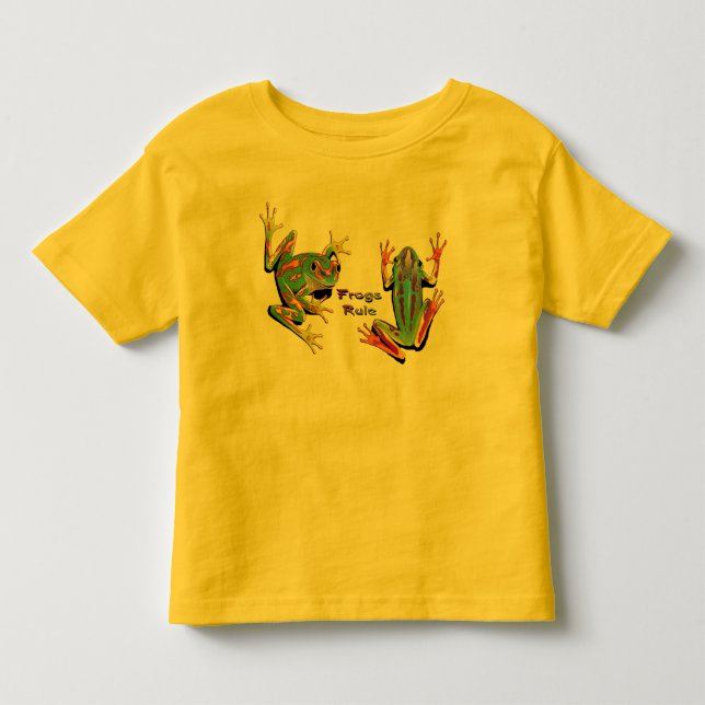 Frogs Rule Toddler T-Shirts (Front)