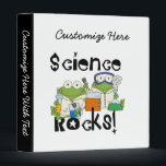 Frogs Science Rocks 3 Ring Binder<br><div class="desc">Two frogs with lab coats and safety goggles doing lab experiments on Science Rocks T-shirts,  hoodies,  buttons,  cards,  mugs,  magnets,  keychains,  journals,  mousepads,  and other Science Rocks apparel and gifts that are sure to get a few laughs and second looks!</div>