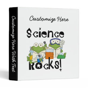 Frogs Science Rocks 3 Ring Binder