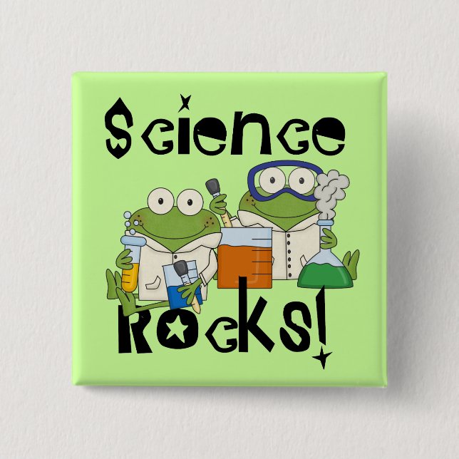 Frogs Science Rocks Button (Front)