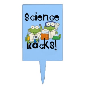 Frogs Science Rocks Cake Topper