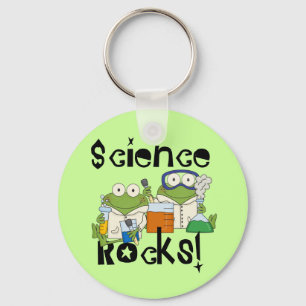 Frogs Science Rocks Keychain