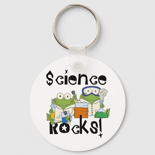 Frogs Science Rocks Keychain (Front)