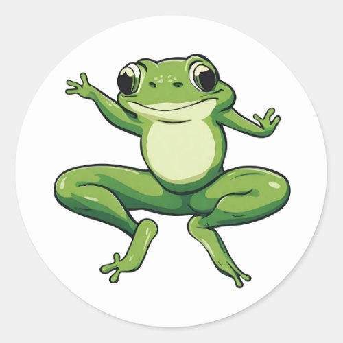 Frogs Serenade Classic Round Sticker