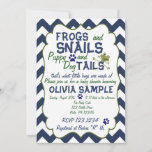 Frogs, Snails And Puppy  Baby Shower Invitation at Zazzle