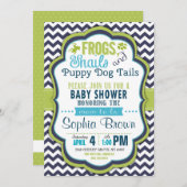 Frogs, Snails & Puppy Dog Tails Baby Shower Invite (Front/Back)