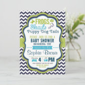 Frogs, Snails & Puppy Dog Tails Baby Shower Invite (Standing Front)