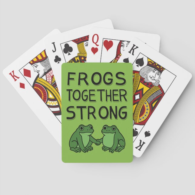 Frogs Together Strong Portland Frog Protest Poker Cards (Back)