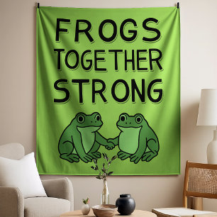 Frogs Together Strong Portland Frog Protest Tapestry