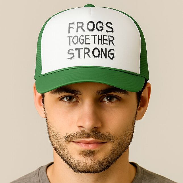 Frogs Together Strong Portland Frog Protest Trucker Hat (Creator Uploaded)