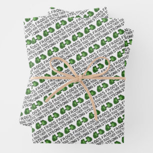 Frogs Together Strong Portland Frog Protest Wrapping Paper Sheets