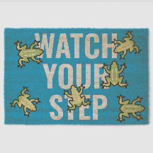 FROGS! Watch Your Step, change text WHITE+BLUE