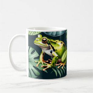 Frogs Watercolor Art Coffee Mug