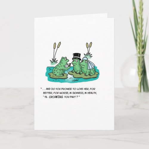 Frogs Wedding Card