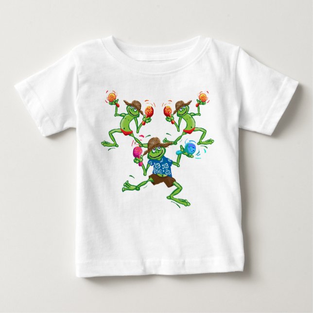 Frogs with maraccas baby T-Shirt (Front)