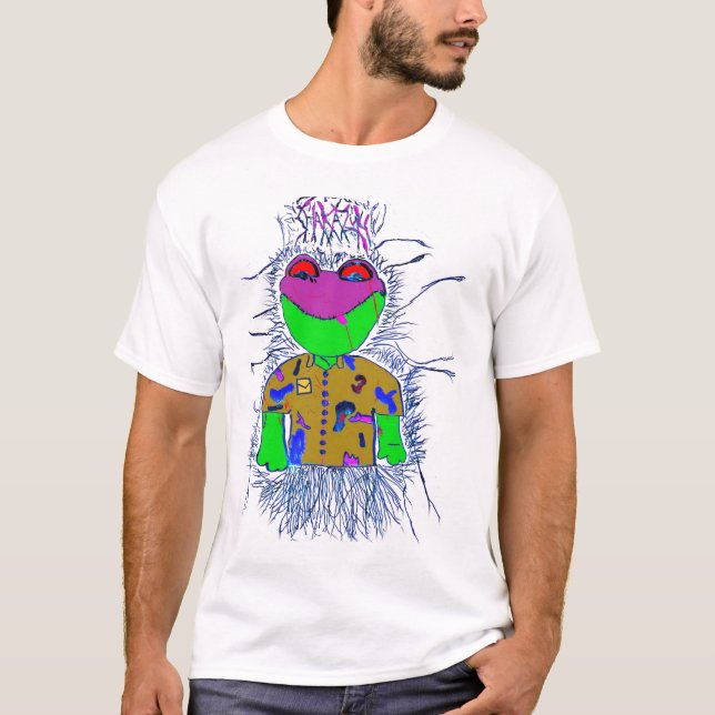 Frogshirtpinktxt T-Shirt (Front)