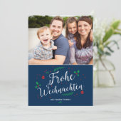 Frohe Mistel Urlaub Foto-Gruß (Standing Front)