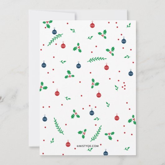 Frohe Mistel Urlaub Foto-Gruß (Back)