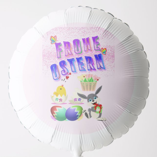 Frohe Ostern Balloon (Front)