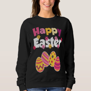 Frohe Ostern colourful eggs Easter  Easter eggs Sweatshirt