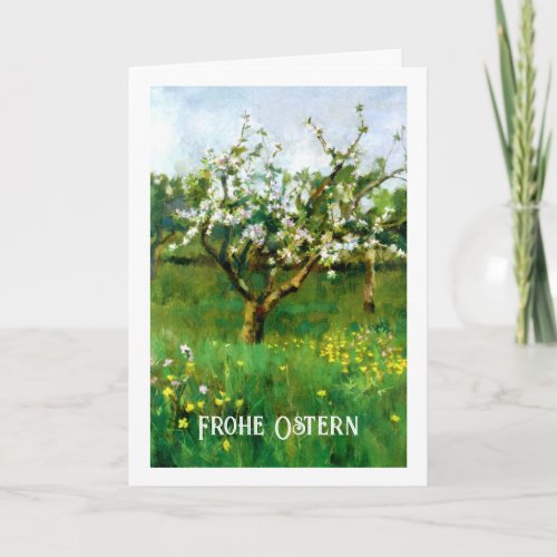 Frohe Ostern Fine Art Easter Card in German