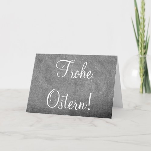 Frohe Ostern German Germany Easter Chalkboard Text Holiday Card