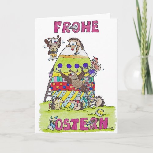 FROHE OSTERN greeting card by Nicole Janes