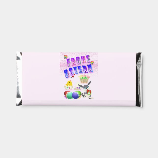 Frohe Ostern Hershey Bar Favors (Back)