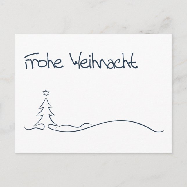 Frohe Weihnacht... / Merry Christmas Holiday Postcard (Front)