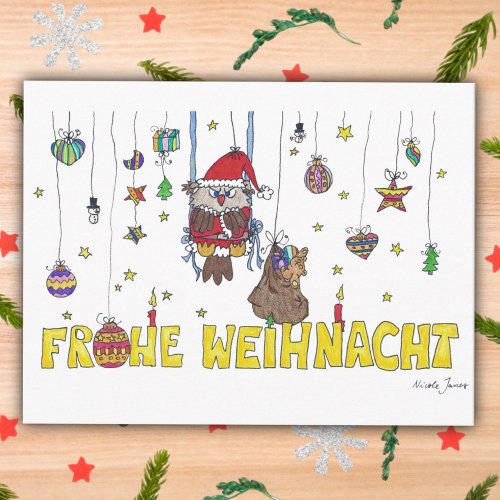 Frohe Weihnacht postcard by Nicole Janes