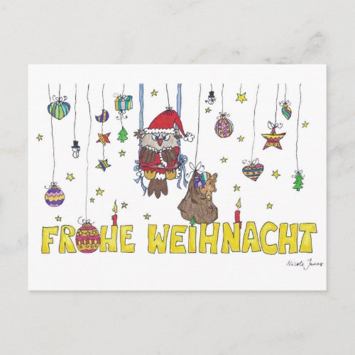 Frohe Weihnacht postcard by Nicole Janes