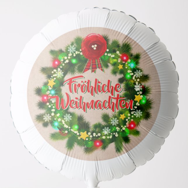 Frohe Weihnachten Ballon Christmas Large Balloon (Front)