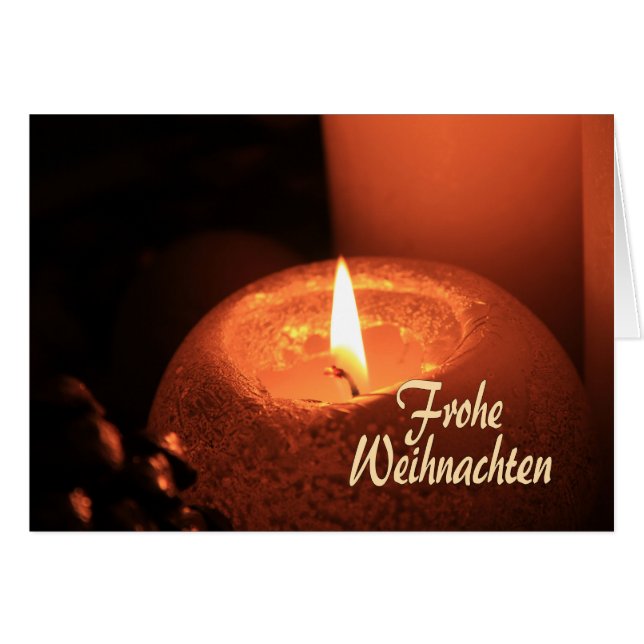 Frohe Weihnachten   Burning candles christmas (Front Horizontal)
