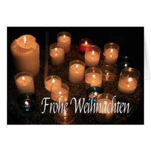 Frohe Weihnachten Burning candles christmas Cards