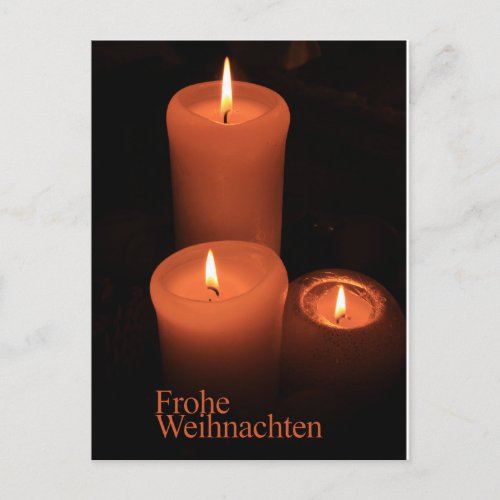 Frohe Weihnachten   Burning candles christmas Holiday Postcard