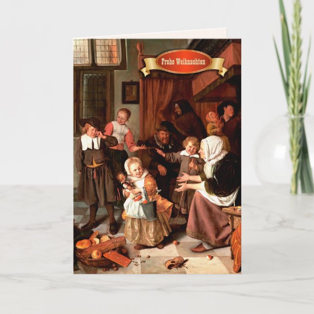 Frohe Weihnachten. Christmas Card in German (Front)