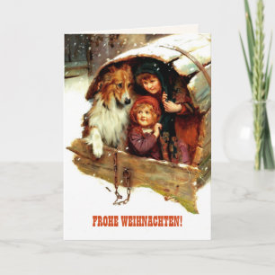 Frohe Weihnachten. Christmas Card in German