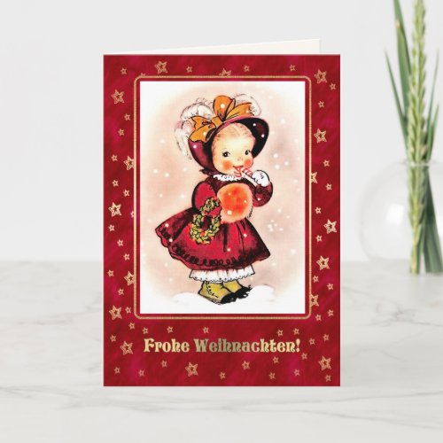 Frohe Weihnachten Christmas Card in German